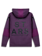 Alpinestars Perpetuate Hoodie, paarse sportswear pullover hoodie, achteraanzicht met ruggraphic en stofblokkering