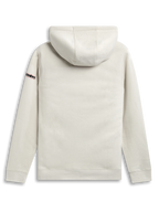 Alpinestars Insignia Hoodie, Off White sportswear pullover hoodie, back view featuring self-lined hood and sleeve logo detail