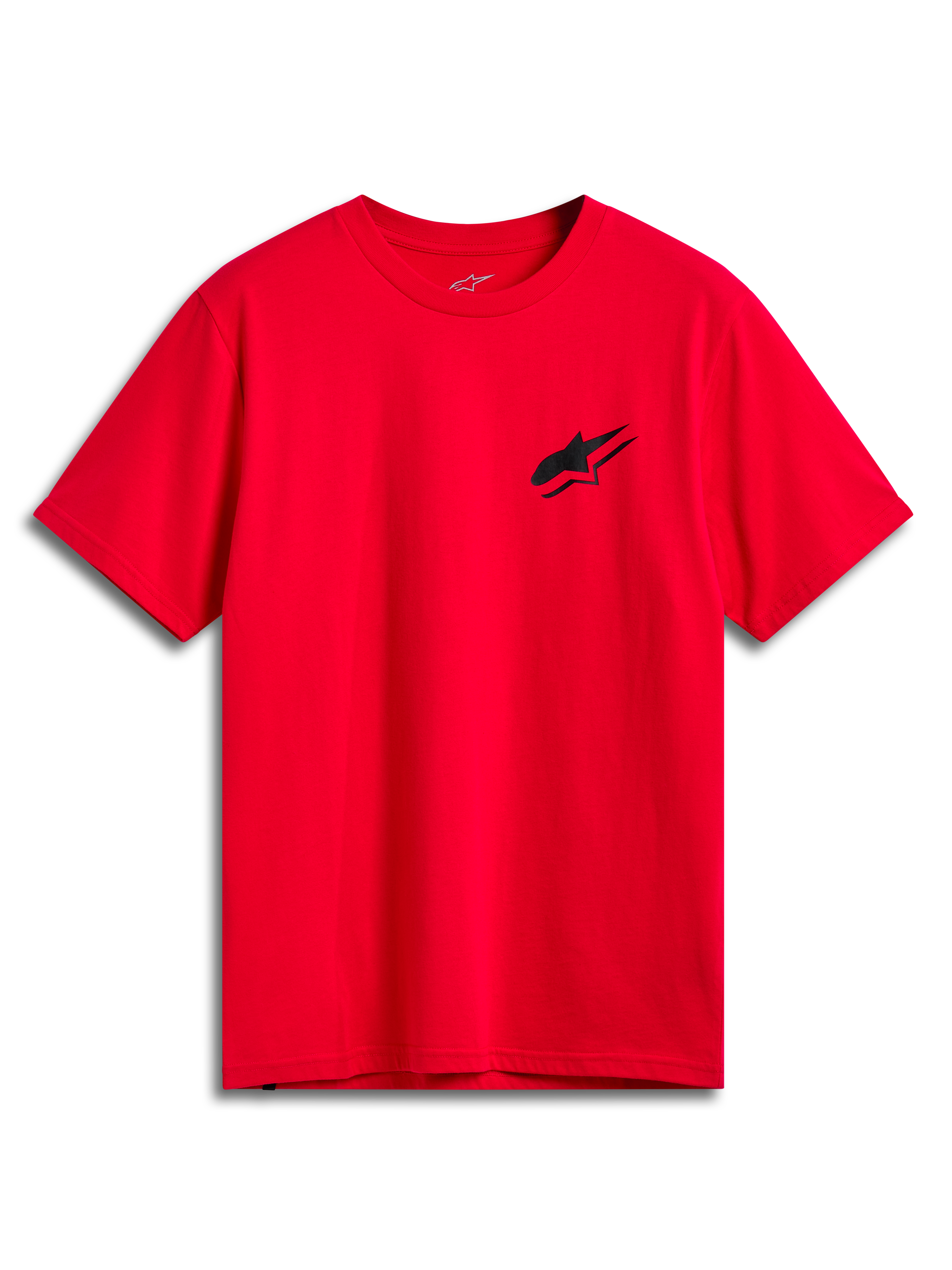 Alpinestars Formulate CSF Tee, T-shirt met korte mouwen, rood, klein zwart Astars-logo op de borst, casual motorsport streetwear
