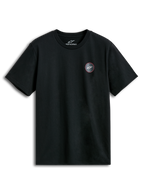 Alpinestars Dot Carbon CSF T-shirt met korte mouwen, zwart, carbonfiber-look borstlogo met grafische print, casual sportswear.