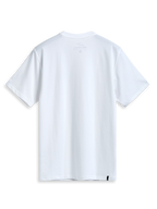 Alpinestars Dot Carbon Csf T-Shirt, weißes Kurzarm-Sportswear-T-Shirt, Rückansicht mit internem Nackendruck und externer Etikettierung.