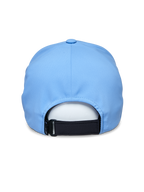 Alpinestars Apex Pet, blauw, achteraanzicht met zwarte verstelbare klittenbandsluiting, gladde naadloze kroonconstructie, technische vochtafvoerende stof, performance sportswear pet