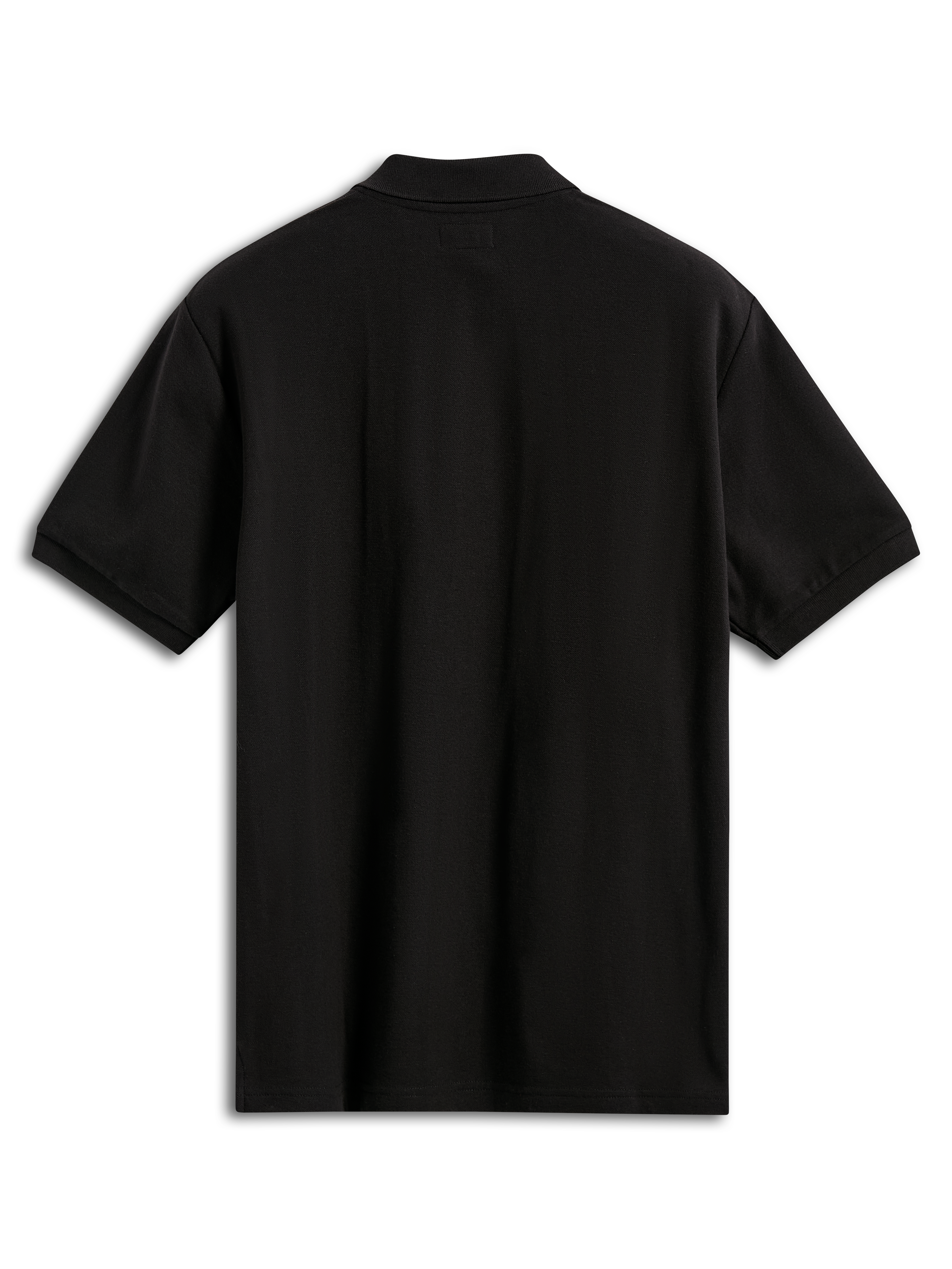 Alpinestars Endeavor Classic Polo, polo shirt met korte mouwen, zwart, achteraanzicht, klassieke piqué stof met geribde kraag en manchetten, casual motorsport sportkleding