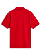 Alpinestars Endeavor Classic Polo, piqué polo met korte mouwen, rood, achteraanzicht, voorzien van geribde kraag en manchetten, klassieke piqué gebreide textuur, casual sportkleding