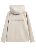 Alpinestars Emergent Oversized Hoodie, achteraanzicht, Sand, 3D geborduurd Alpinestars woordlogo midden op de rug, oversized pasvorm met geribbelde manchetten en zoom, casual streetwear