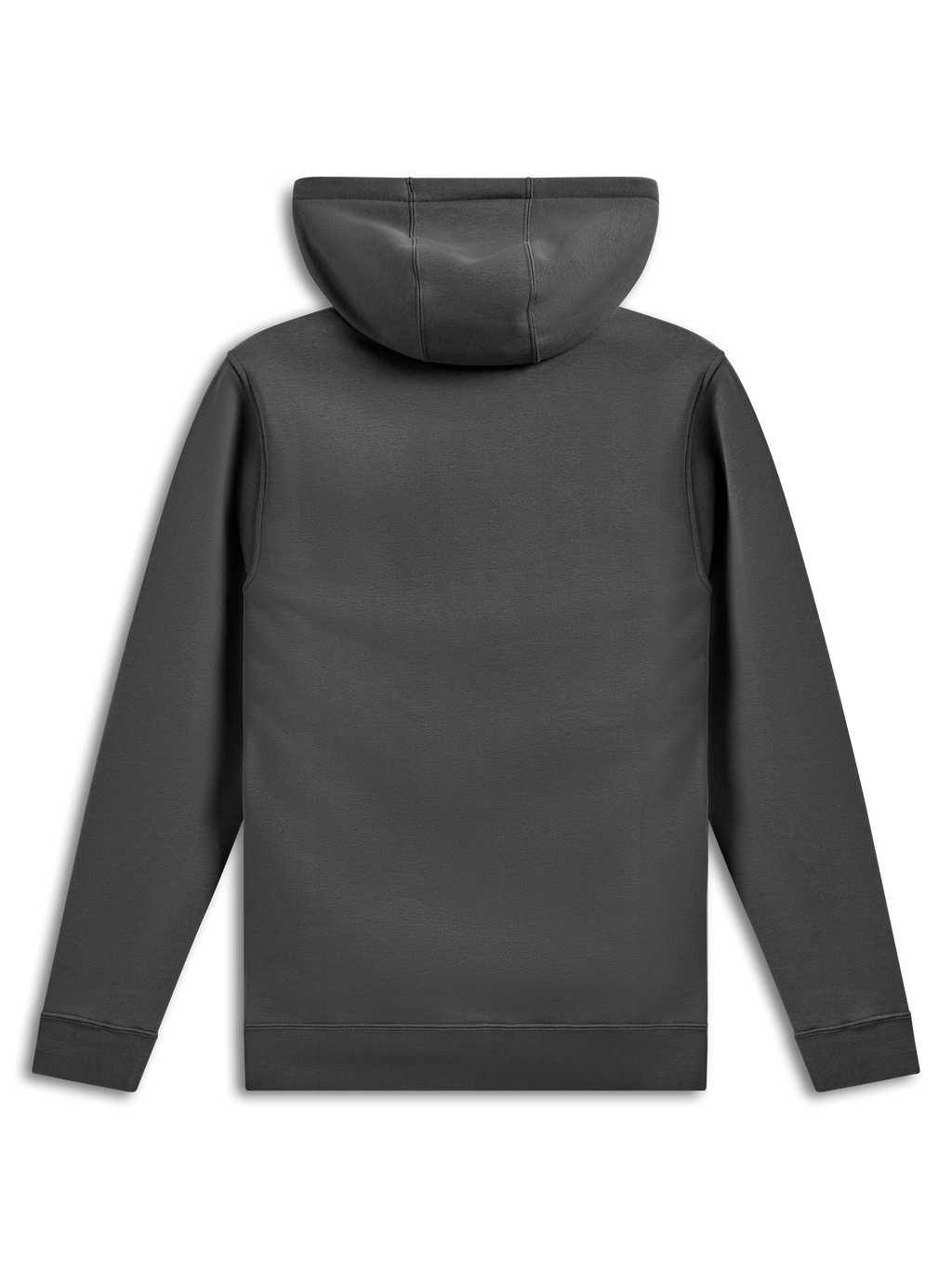 Alpinestars Ellipsoid Hoodie, fleece hoodie met capuchon, Gunmetal grijs, achteraanzicht met effen body en mouwen, geribde manchetten en zoom, casual streetwear geïnspireerd op de motorsport