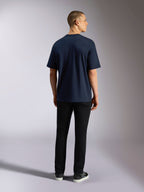 Alpinestars Aplomb Oversized CSF Tee, T-shirt met korte mouwen, navy, achteraanzicht, effen ontwerp met relaxte pasvorm, casual motorsport streetwear