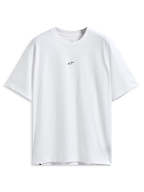 Alpinestars Focused Oversized CSF Tee, T-shirt met korte mouwen, wit, klein zwart Astars-logo op de borst, ontspannen oversized pasvorm, casual motorsport streetwear