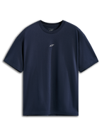 Alpinestars Focused Oversized CSF Tee, T-shirt met korte mouwen, marineblauw, klein wit Astars-logo midden op de borst, ontspannen oversized pasvorm, casual sportkleding