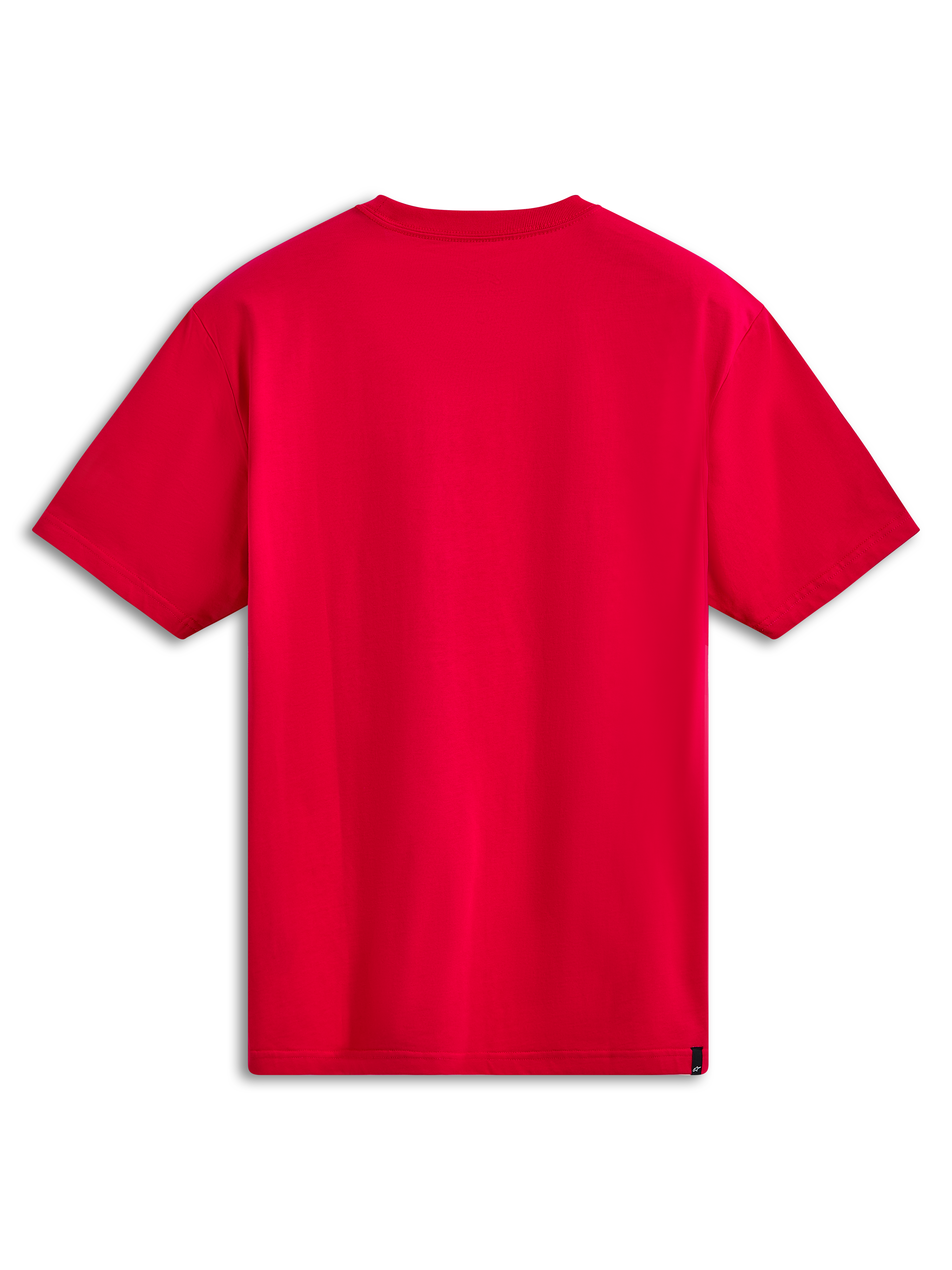 Alpinestars Noka CSF Tee, T-shirt met korte mouwen, rood, achteraanzicht, effen ontwerp met klein zwart logo-label aan de zoom, casual sportkleding