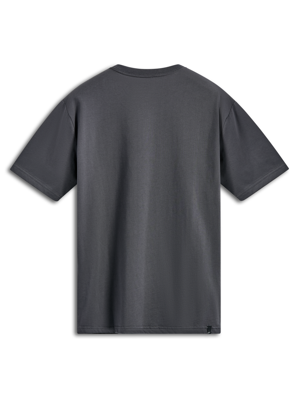 T-shirt Alpinestars Ellipsoid CSF, t-shirt à manches courtes, anthracite, vue de dos, design uni avec petite étiquette logo noire sur l'ourlet, sportswear décontracté