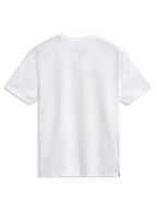Alpinestars Abus CSF Tee, T-shirt met korte mouwen, wit, gebogen Alpinestars-logo met meervoudige gestapelde logo's, casual motorsport sportkleding