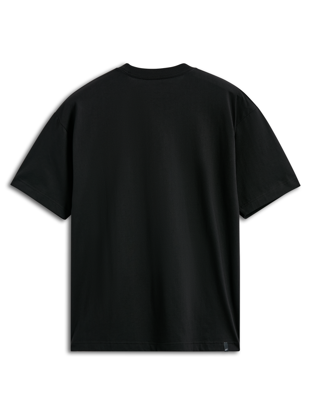 Alpinestars Authority CSF Tee, T-shirt met korte mouwen, zwart, achteraanzicht, effen met klein label op de zoom, casual motorsport streetwear
