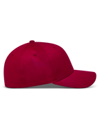 Alpinestars Pivot Hat, Dark Red Sportswear Cap, side view featuring a curved bill, structured crown, and twill fabric.