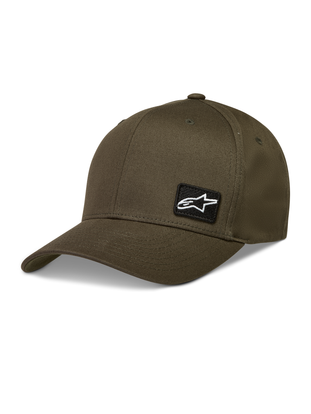 Alpinestars Pivot Hat, Military Green twill sportswear cap with curved bill and embroidered logo patch.