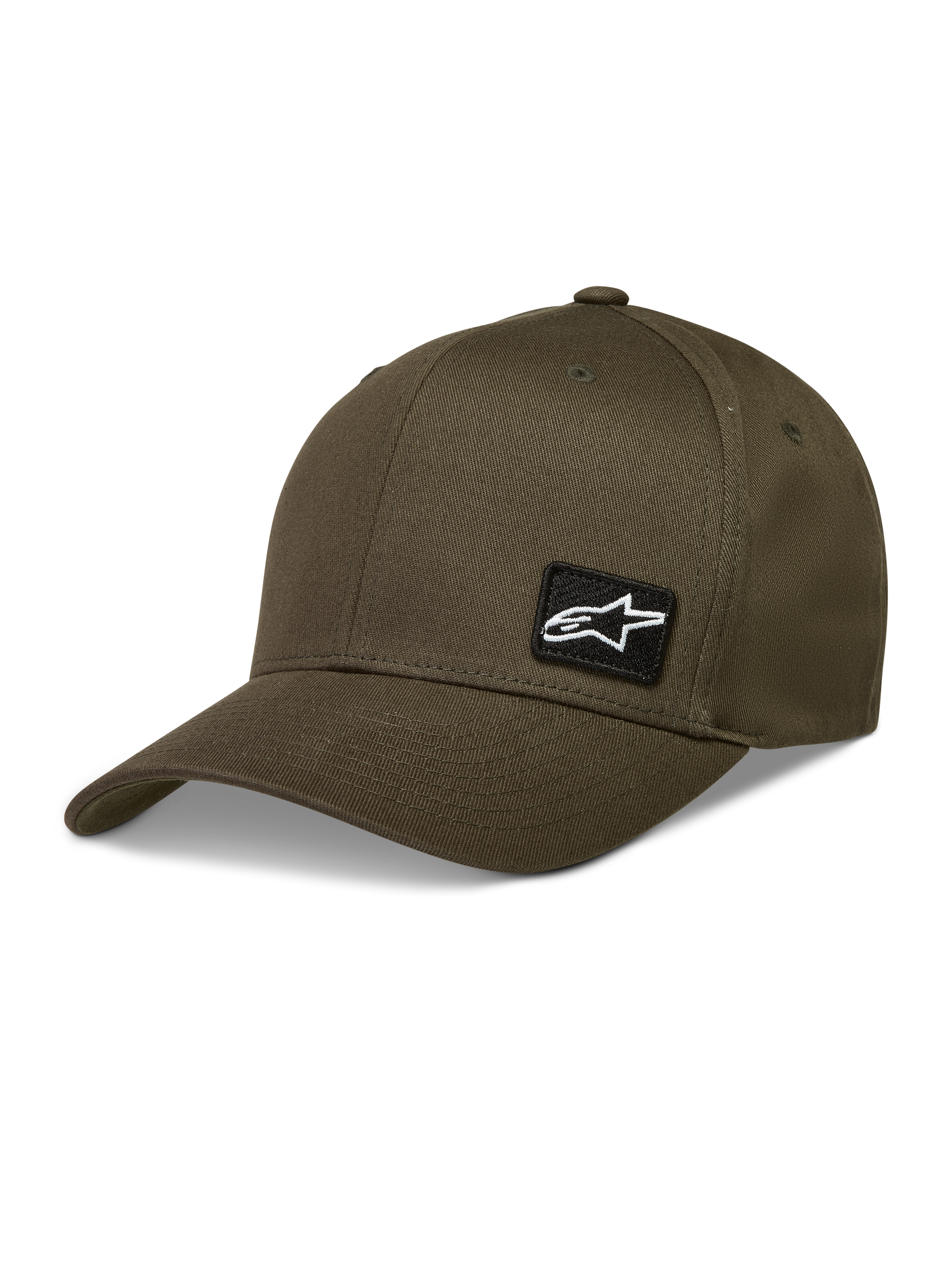 Alpinestars Pivot Hat, Military Green twill sportswear cap with curved bill and embroidered logo patch.