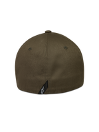 Alpinestars Pivot Hat in Military Green, rear view of the sportswear cap featuring a small Astars logo label.