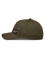 Alpinestars Pivot Hat, military green sportswear cap with a curved bill and signature embroidered Astars logo patch.