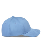 Alpinestars Pivot pet, blauw, zijaanzicht van een gestructureerde baseballcap met een gebogen klep, katoenen keperstof, casual sportaccessoire