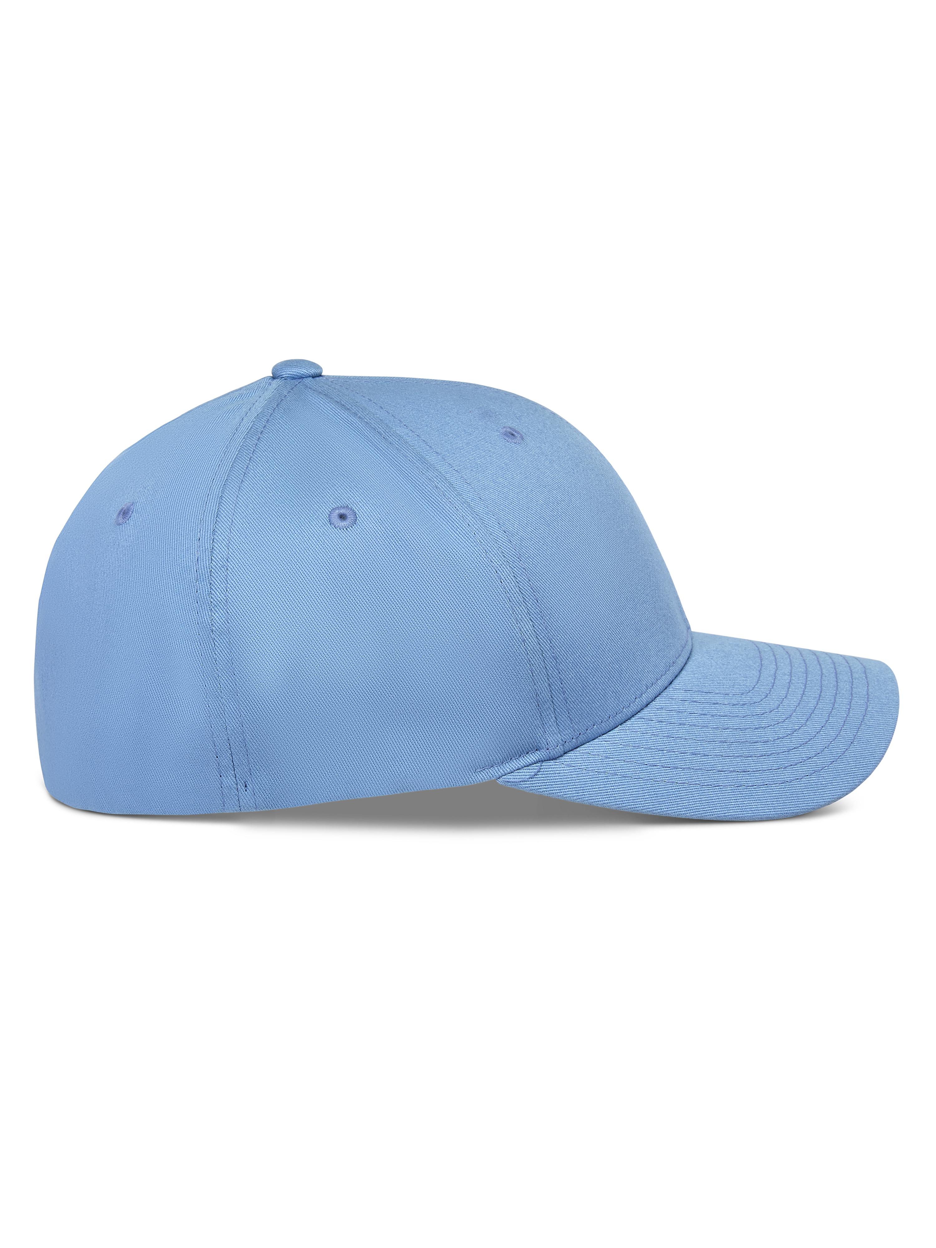 Alpinestars Pivot pet, blauw, zijaanzicht van een gestructureerde baseballcap met een gebogen klep, katoenen keperstof, casual sportaccessoire
