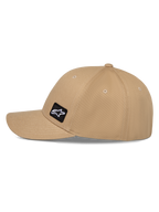 Alpinestars Pivot pet, casual sportswear pet, khaki, met een gebogen klep en gestructureerde kroon, kleine zwarte geborduurde Astars-logopatch aan de zijkant, duurzame katoenen twill-stof