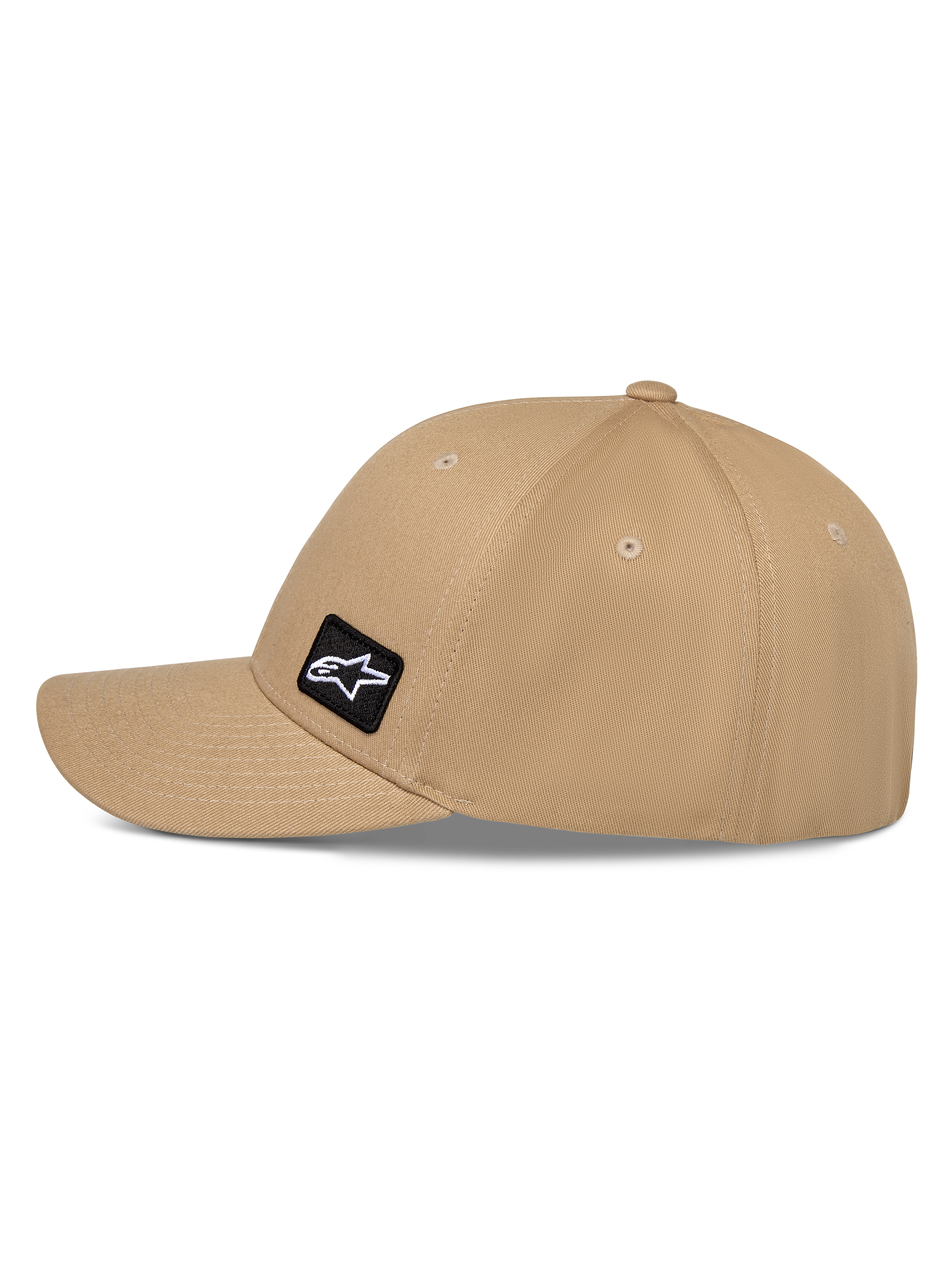 Alpinestars Pivot pet, casual sportswear pet, khaki, met een gebogen klep en gestructureerde kroon, kleine zwarte geborduurde Astars-logopatch aan de zijkant, duurzame katoenen twill-stof