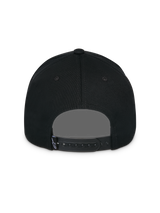 Alpinestars Lucid Snapback Hat, Black, Back View, featuring adjustable snapback closure and small Astars logo tag, structured crown, casual motorsport-inspired headwear