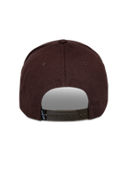 Alpinestars Matrix Snapback pet, achteraanzicht, bruin, verstelbare snapback-sluiting, gestructureerde kroon, twill hoofdstof, klein Astars-logolabel aan de achterkant