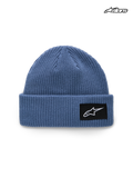 Alpinestars Unload Rib Cuff muts, sportswear gebreide muts, blauw, met een omgeslagen design en een geweven Astars-logopatch