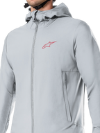 Alpinestars A-Dura Thermal Jacket, thermojas, Titanium grijs, met een met fleece gevoerde capuchon en zakken met ritssluiting, lichtgewicht PrimaLoft-isolatie voor mountainbiken en off-road rijden in koud weer