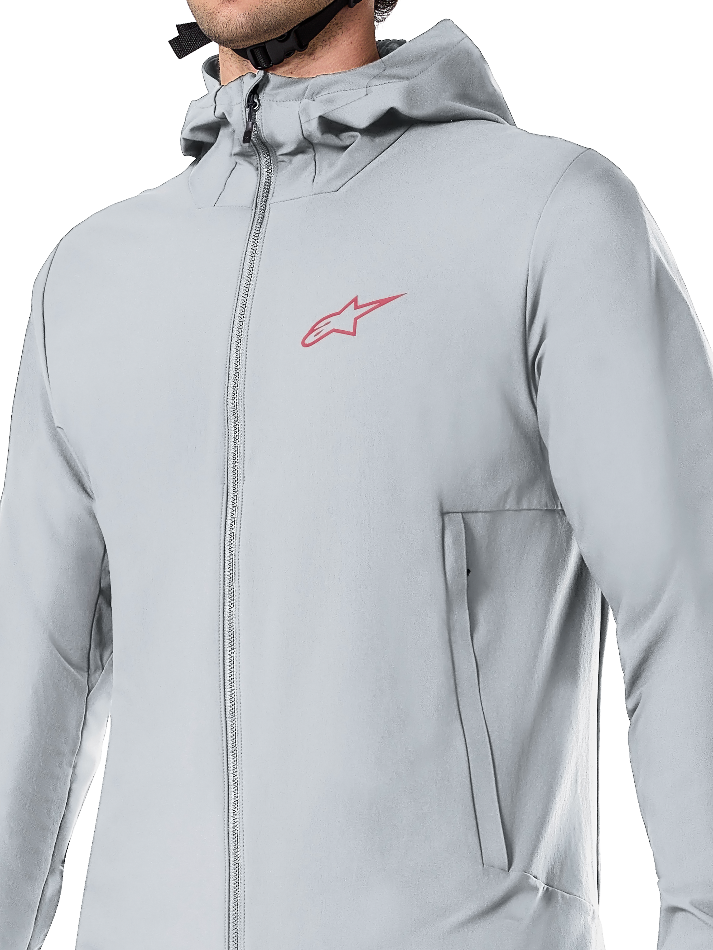 Alpinestars A-Dura Thermal Jacket, thermojas, Titanium grijs, met een met fleece gevoerde capuchon en zakken met ritssluiting, lichtgewicht PrimaLoft-isolatie voor mountainbiken en off-road rijden in koud weer