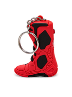 Alpinestars Tech 10 Boot sleutelhanger, motorsport-sleutelhanger in rood en zwart, 3D-replica van de iconische motocrosslaars met een metalen ring