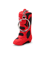 Alpinestars Tech 10 Boot Sleutelhanger, rood en zwart met wit logo, duurzame synthetische constructie met metalen ring