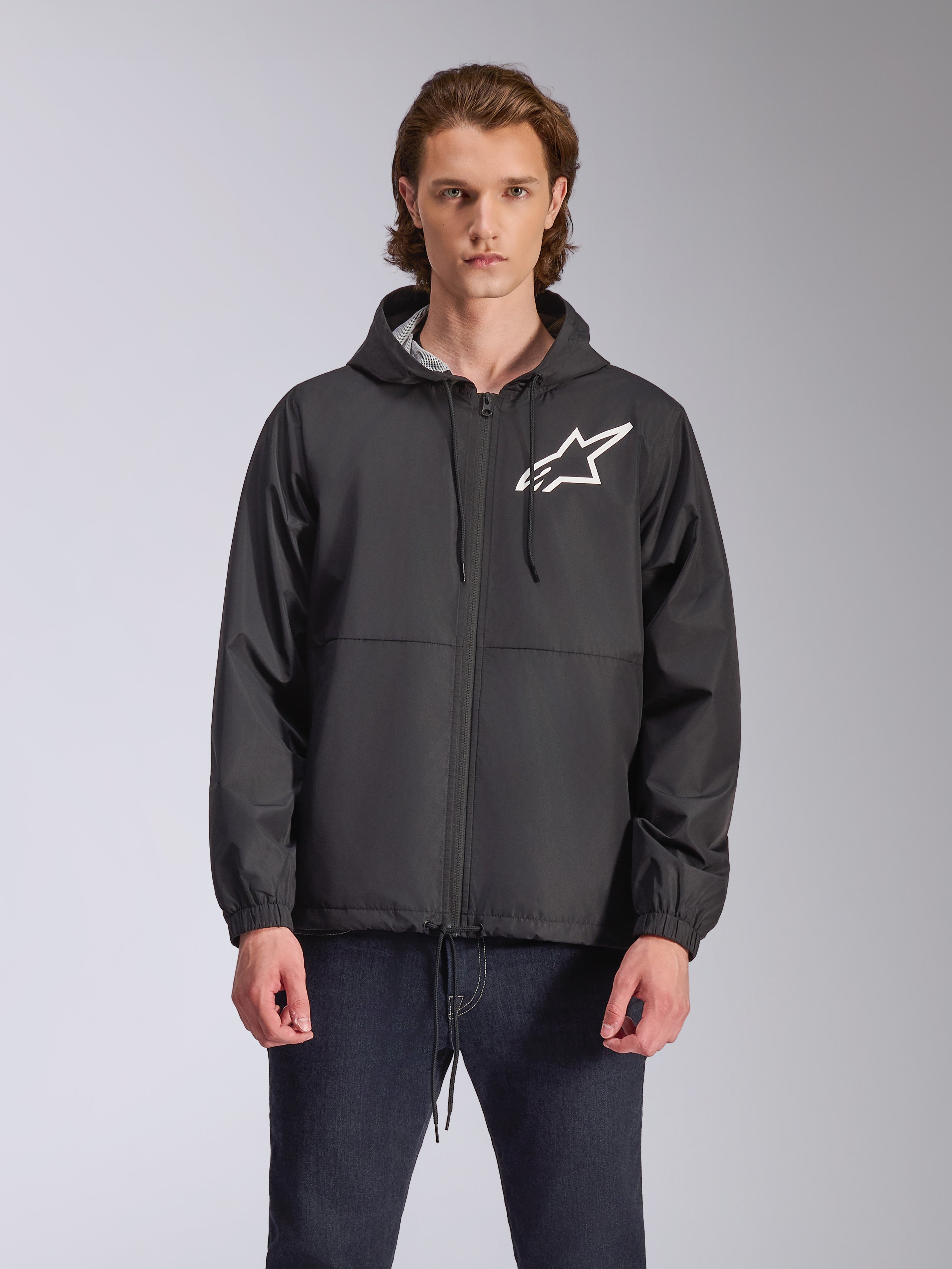 Speeder Chromium Windbreak - Black Sportswear Jacket | Alpinestars®