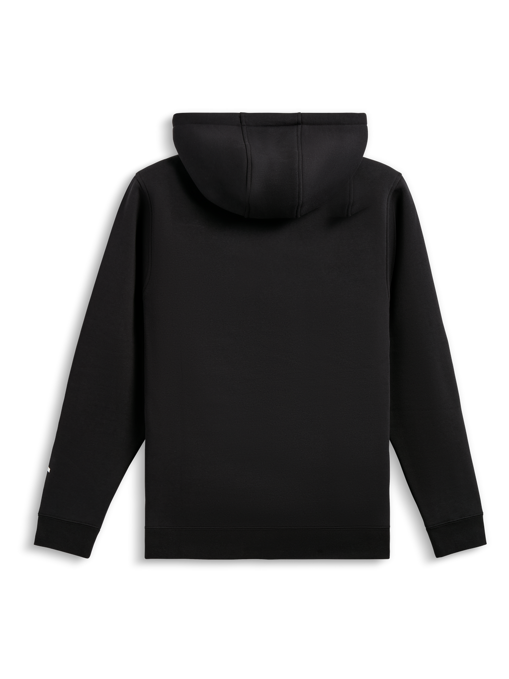 Alpinestars Harken Hoodie, pullover fleece hoodie, zwart, achteraanzicht, met geribbelde boorden en zoom, casual streetwear geïnspireerd op de motorsport