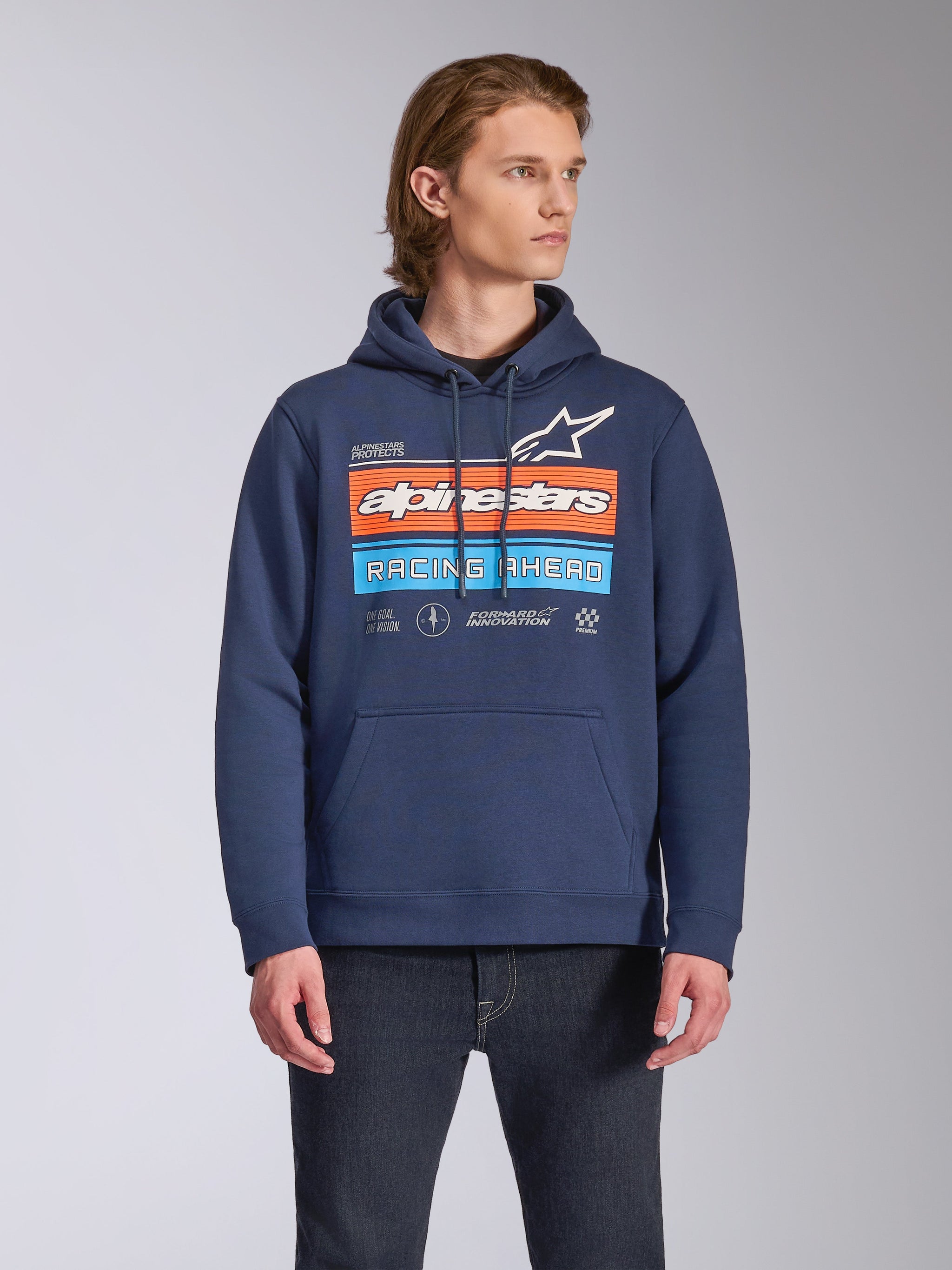 Sweat à Capuche Alpinestars Racing Ahead - Homme/Femme - Orange/Gris - Taille M - Occasion