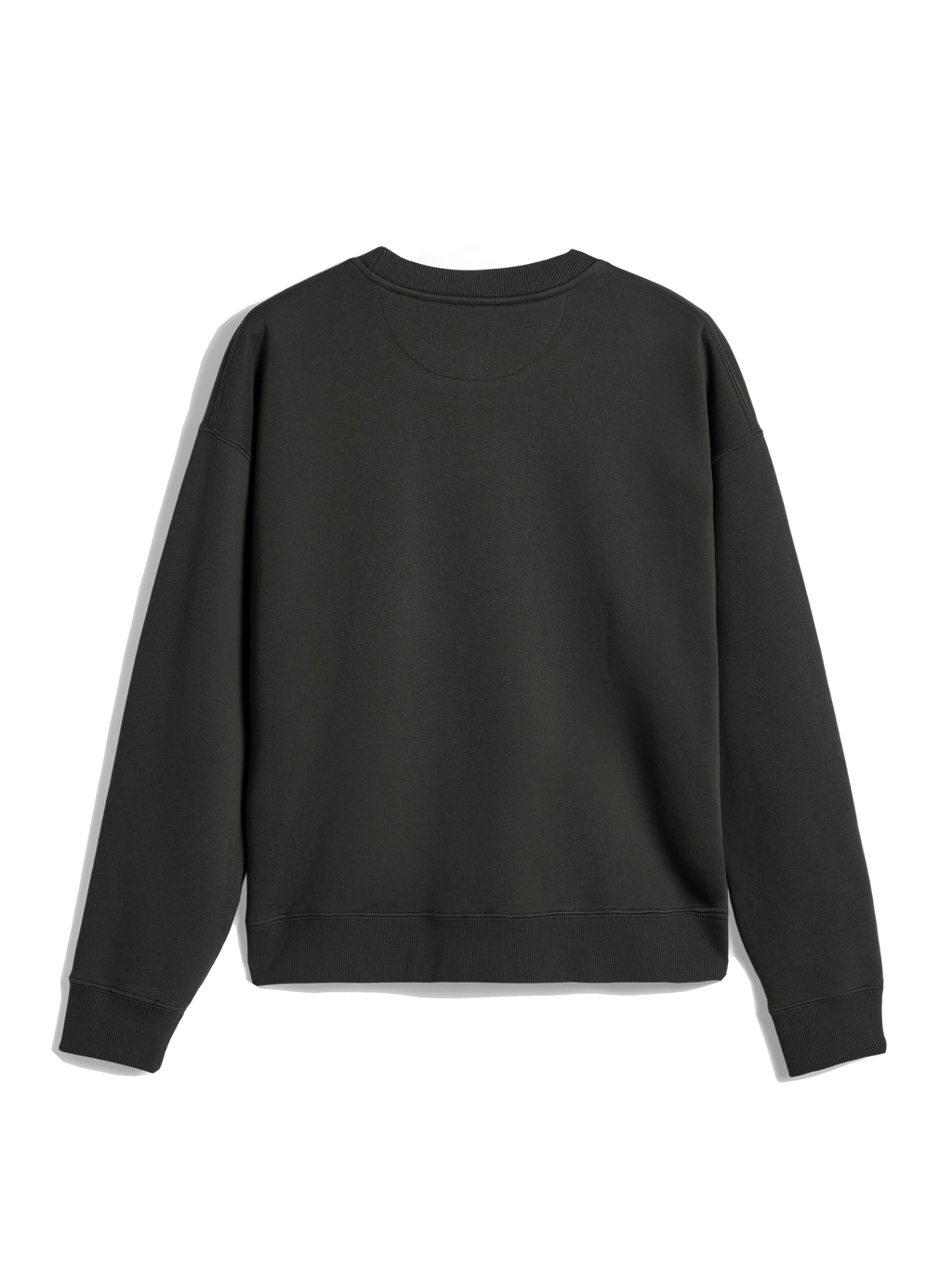 Alpinestars Essentials Ageless Crew, Rundhals-Sweatshirt, Off-Black, Rückansicht mit geripptem Kragen, Bündchen und Saum, hochwertiges Kompakt-Fleece, lässige Streetwear