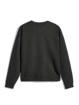 Alpinestars Essentials Ageless Crew, Rundhals-Sweatshirt, Off-Black, Rückansicht mit geripptem Kragen, Bündchen und Saum, hochwertiges Kompakt-Fleece, lässige Streetwear