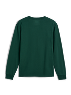 Alpinestars Essentials Ageless LS Tee, t-shirt à manches longues, vert sapin, vue de dos, couleur vert uni avec col rond et poignets côtelés, coupe décontractée contemporaine, style streetwear décontracté