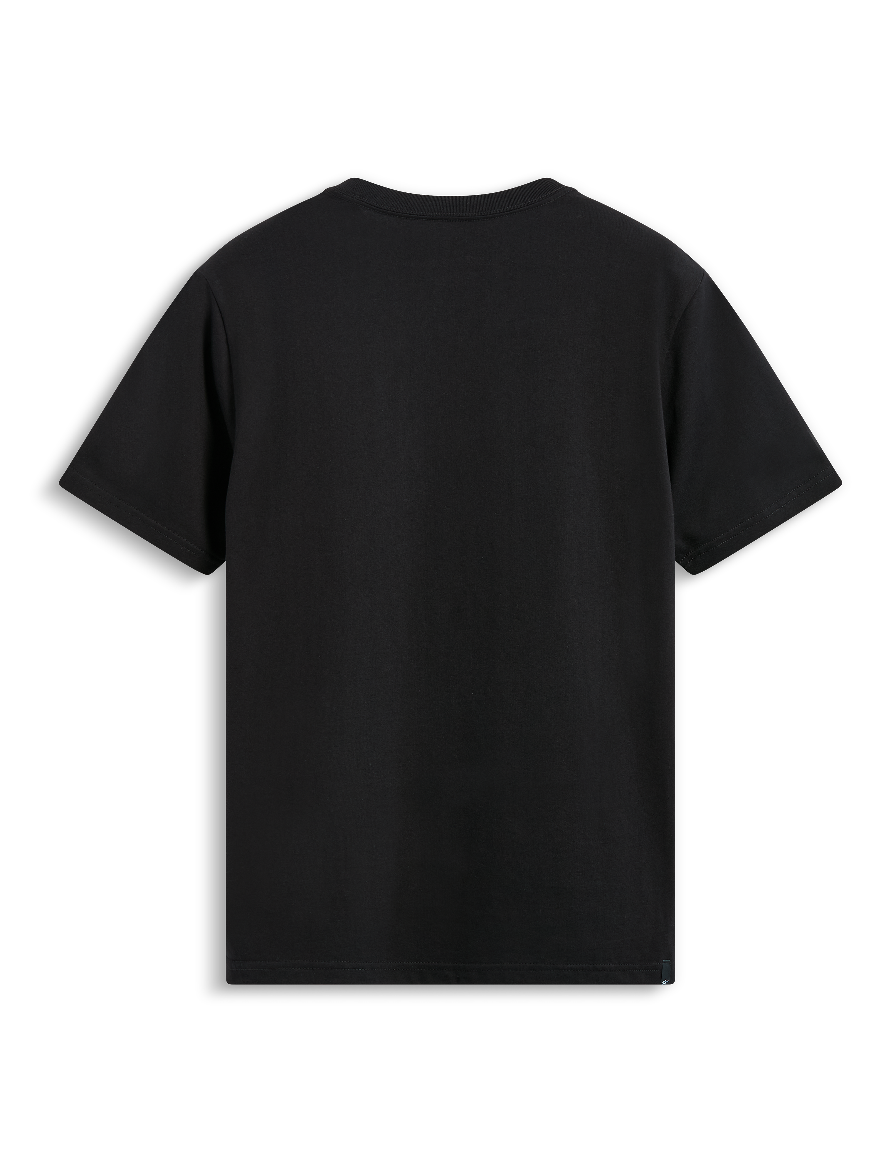 Alpinestars Shaded CSF Tee, Short Sleeve T-Shirt, Black, back view showing clean design with small external hem label, casual motorsport-inspired streetwear