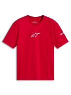 Alpinestars Frontal CSF Tee, T-shirt met korte mouwen, rood, wit Astars-logo op de borst, performance casual sportkleding