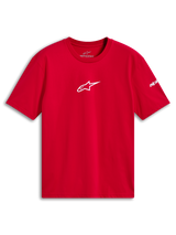T-shirt Alpinestars Frontal CSF, manches courtes, rouge, logo Astars blanc sur la poitrine, vêtements de sport décontractés de performance