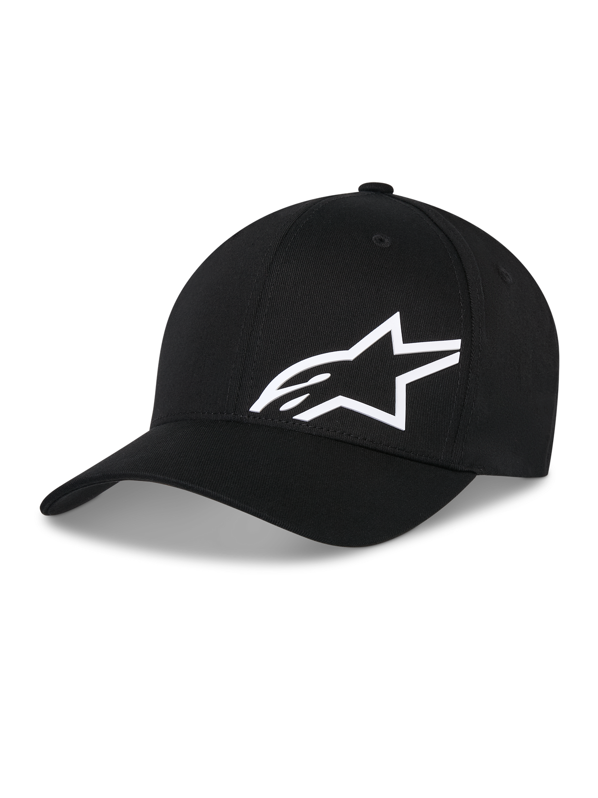 Alpinestars Corp Shift Multi Hat, casquette de baseball noire avec logo Astars blanc en relief 3D, visière courbée, couronne structurée, couvre-chef décontracté inspiré du sport automobile