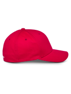 Alpinestars Corp Shift Multi pet, rood, baseballcap, zijaanzicht met gebogen klep en gestructureerde kroon, stretch twill stof, casual motorsport hoofdbedekking