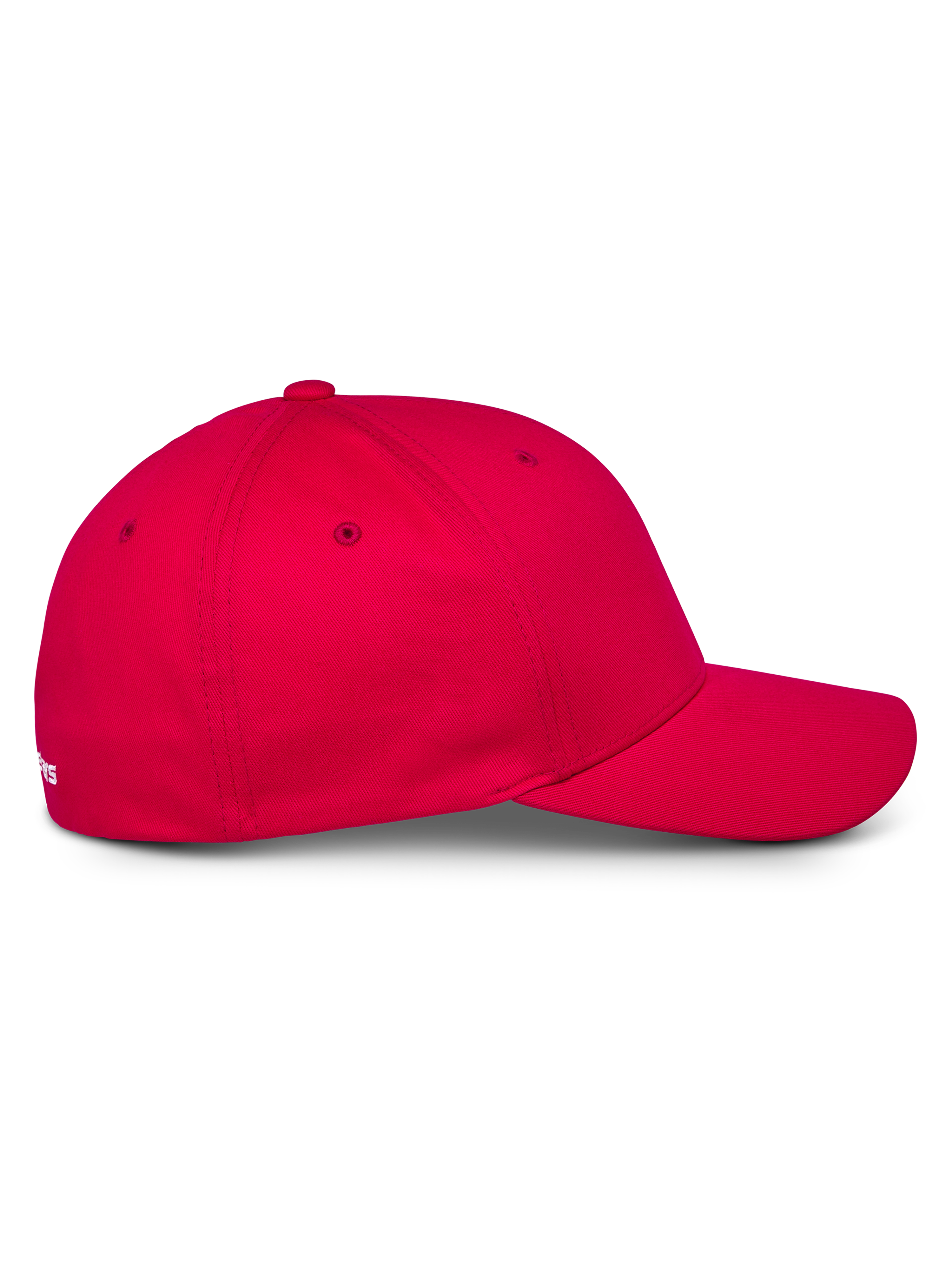 Alpinestars Corp Shift Multi pet, rood, baseballcap, zijaanzicht met gebogen klep en gestructureerde kroon, stretch twill stof, casual motorsport hoofdbedekking