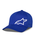 Alpinestars Corp Shift Multi Hat, Blue Baseball Cap featuring a White 3D Star Logo, Structured Crown, Curved Brim, Casual Motorsport Headwear