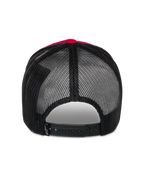 Alpinestars Reflect Ageless Trucker-Mütze, Rückansicht, Rot und Schwarz, mit schwarzen Poly-Mesh-Einsätzen und verstellbarem Snapback-Verschluss, lässige, vom Motorsport inspirierte Kopfbedeckung
