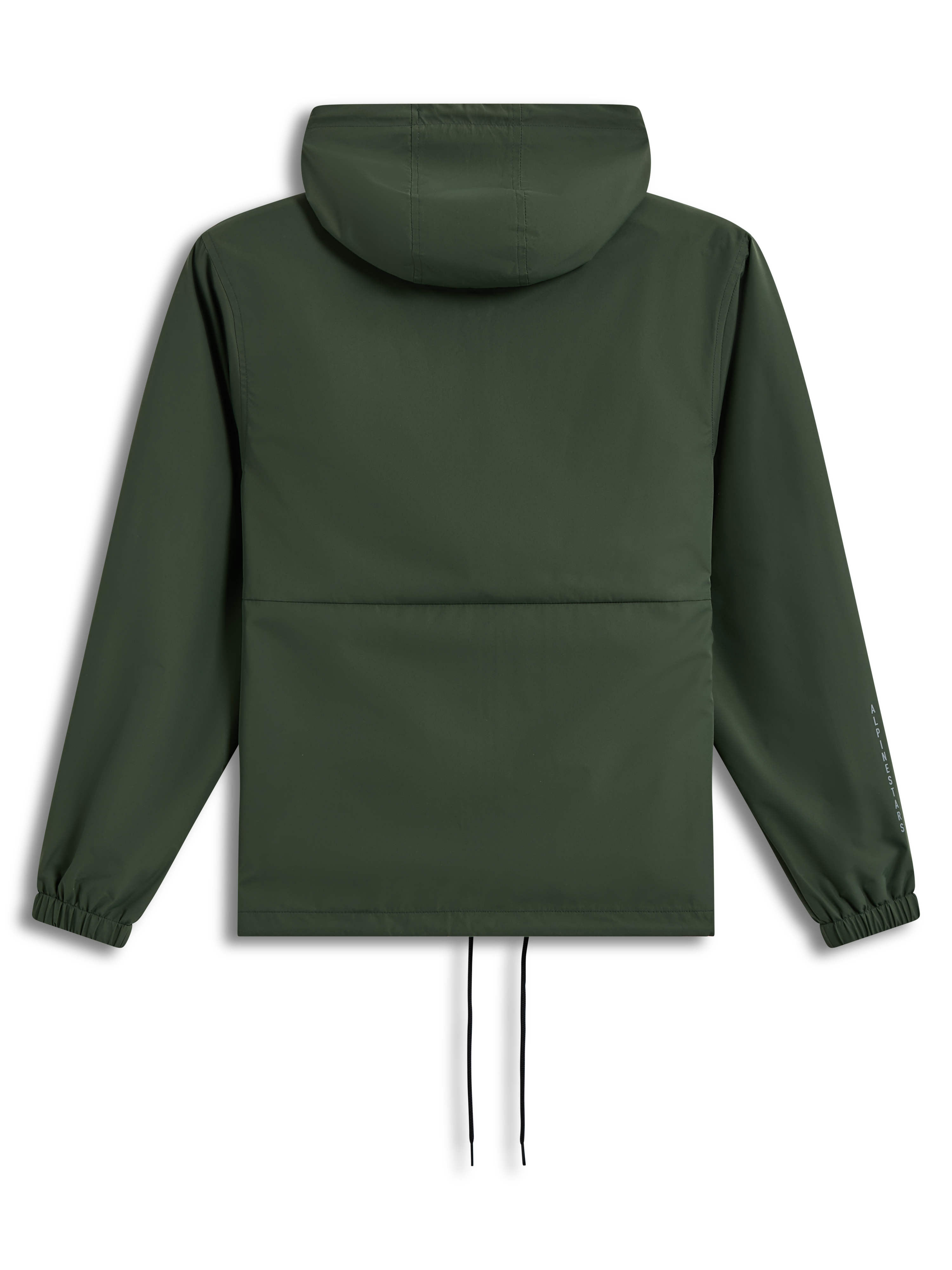 Alpinestars Speeder Resolve, coupe-vent léger de sportswear à capuche, vert, vue de dos avec poignets élastiques