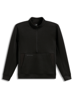 Alpinestars Apera Half-Zip, sweatshirt de sport noir en polaire, avec logo HD ton sur ton et poche kangourou