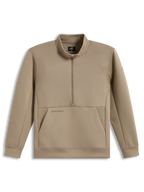 Alpinestars Apera Half-Zip sweatshirt, zandkleurige sportswearpullover van fleece met een kangoeroezak en subtiele tonale logo's.